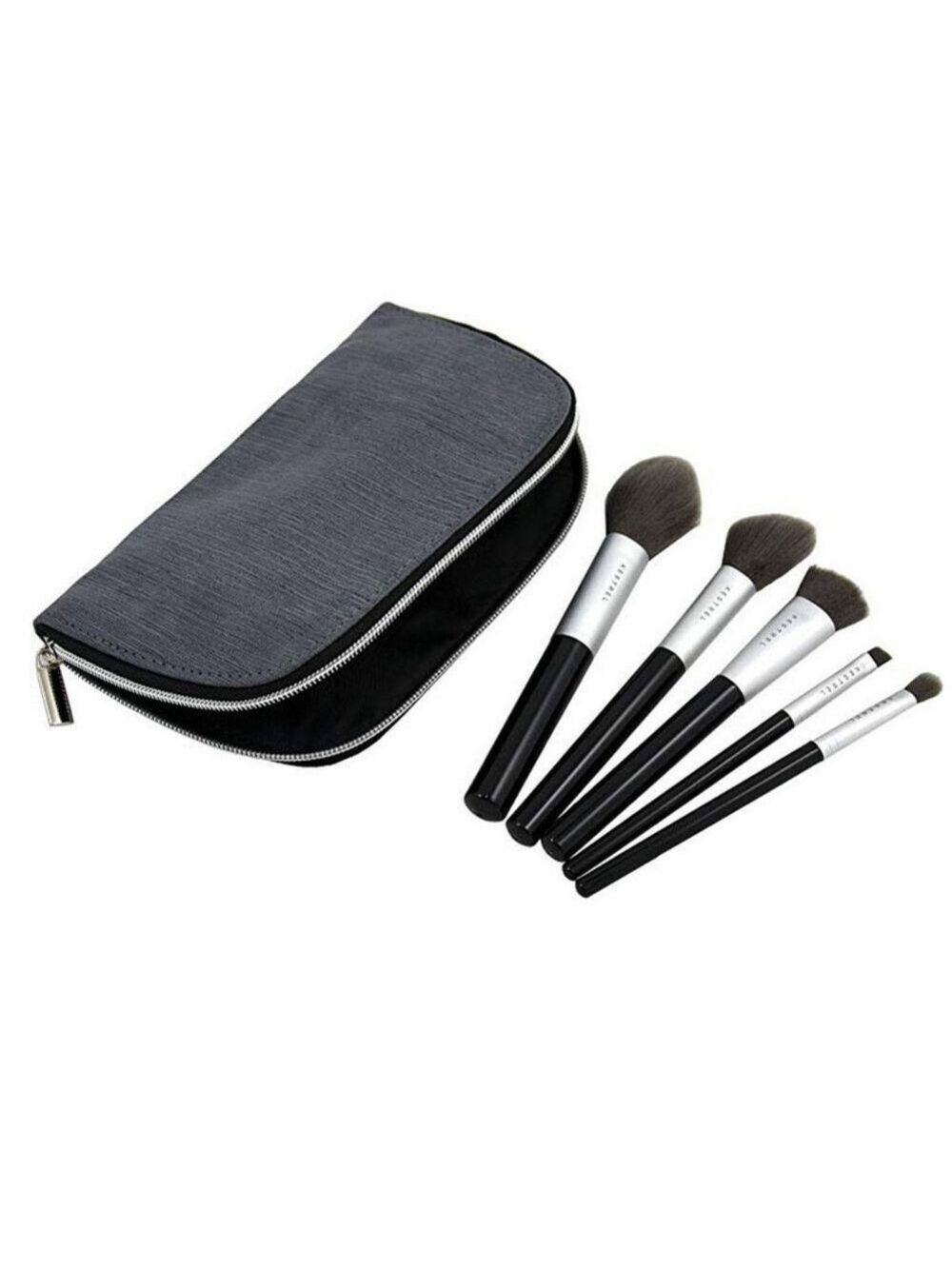 Kestrel Charcoal Infused Face Set brushes & Clutch